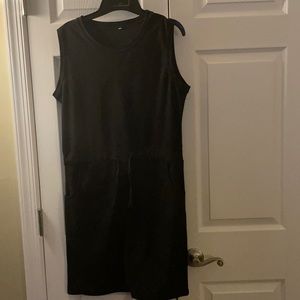 Casual black T-shirts dress